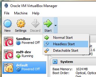 GUI mode for starting virtualbox vm in headless mode
